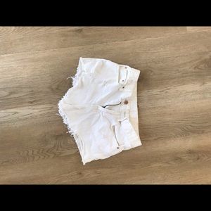Urban outfitters white denim shorts
